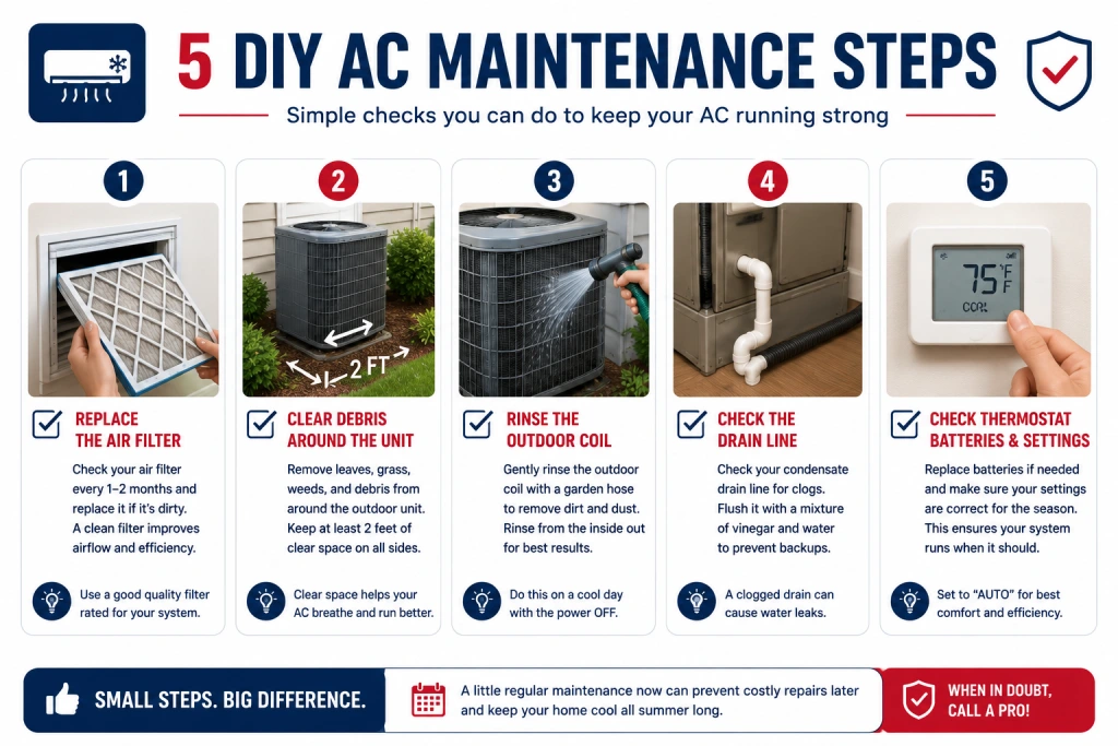 C weekend maintenance checklist infographic for Florida homeowners